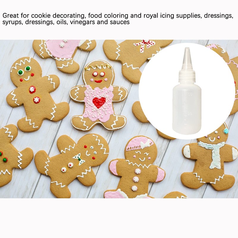 Small Squeeze Bottles, 4 PCS 50ml Tip Applicator Bottle Mini