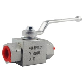 High Pressure Hydraulic Ball Valve KHB 1/2'' NPT, Shut-Off 2 Way Ball Valve, 1/2 Inch Hydraulic Valve 7250 PSI