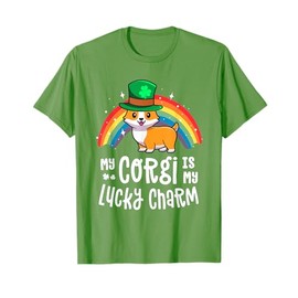 Corgi Lucky Charm Dog St Patricks Day Shirt For Women Gift T-Shirt