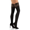 sesto senso Hold-Up Stockings 50 Denier Lace Microfibre Opaque Women,