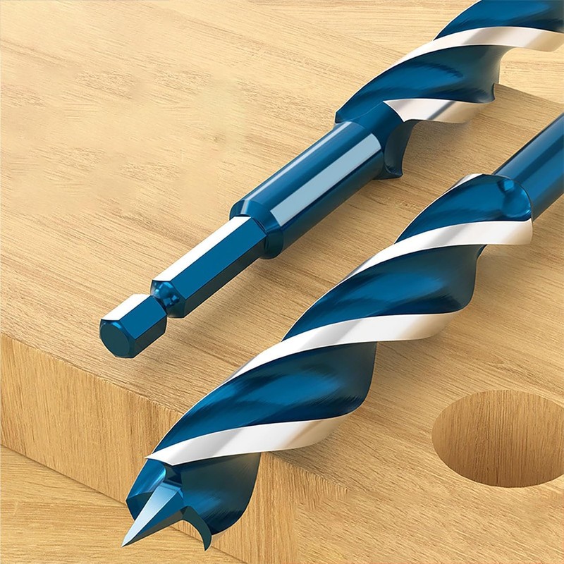 KEWAYO Triangular Woodworking Drill Bit, Hexagonal Shaft, Drill Bit, Blade
