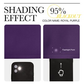 NICETOWN Cortina Opaca para Ventana, diseño de hogar con Aislamiento térmico, para Dormitorio, se Vende por Separado(Morado, 1 Piezas, 132 x 213 CM)