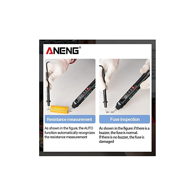 Ticfox A3008 6000 Counting Intelligent Digital True RMS Pen Multimeter