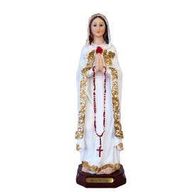 Cannan Rosa Mistica 12" Virgen Maria Rosa Mystica Resin Religious Figure
