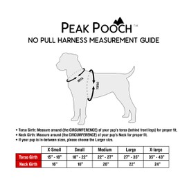 Peak Pooch No Pull Padded Comfort Mesh Dog Walking Harness for Small and Medium Dogs