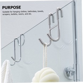 FUNOMOCYA 2pcs Over Door Hook Stainless Steel Dual Clothes Hanger for Coats Towels and Jackets Space-Saving Design for Easy Use
