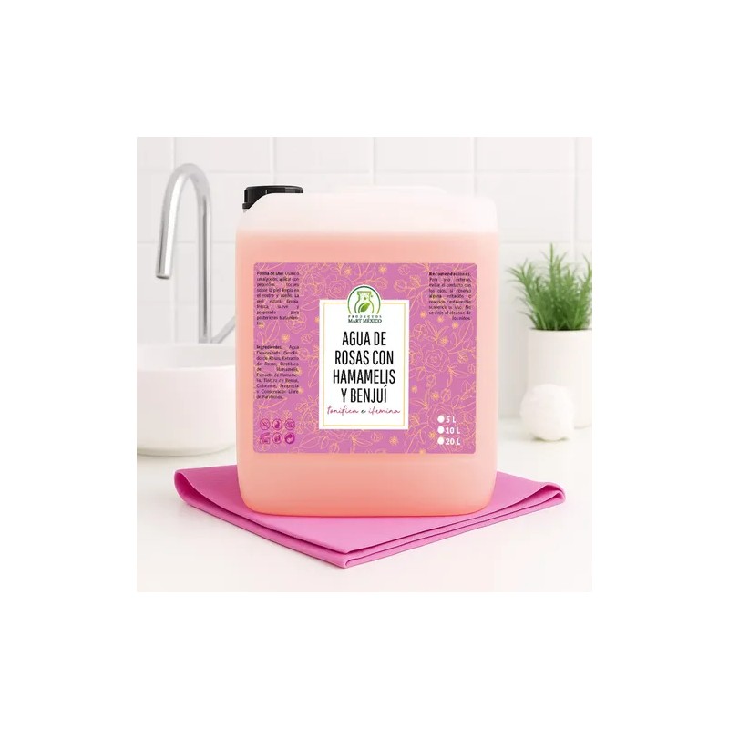 Agua De Rosas Con Hamamelis Y Benjuí Tónico (20 Litros)