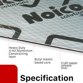 Noico 80 mil 10 sqft car Sound deadening mat, Butyl Automotive Sound Deadener, Audio Noise Insulation and dampening
