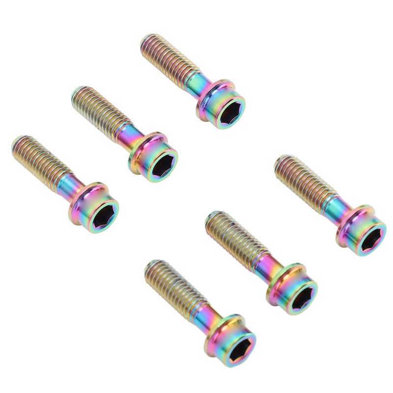 6pcs Bike Stem Bolts Ti Alloy M5x18mm Bicycle Stem Bolts