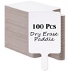 Seajan 100 Pcs Dry Erase Answer Paddle Auction Paddles White