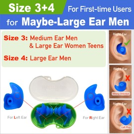 WaterDam Swimming Ear Plugs Great Waterproof Ultra Comfy Earplugs Prevent Swimmer's Ear