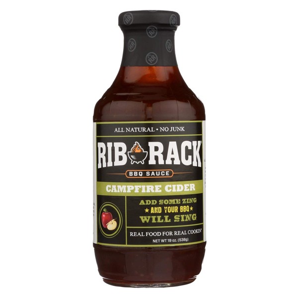 Rib Rack Campfire Cider BBQ Sauce, 19 Ounce (Pack of