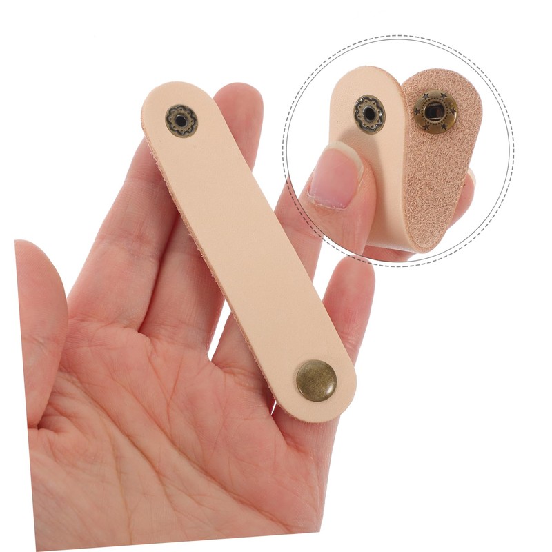 LABRIMP 5Pcs Practical Cord Straps for Charging Cords Faux Leather