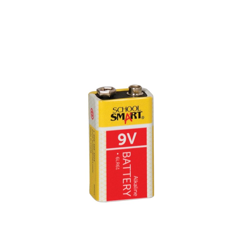 School Smart - 595624 Alkaline Batteries, 9V