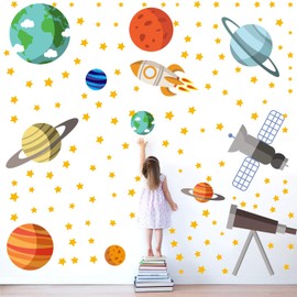 StickMe Bamboo Astronomy Wall Stickers Standard, Multicolour