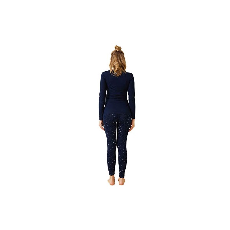 Vertbaudet Pregnancy and Breastfeeding Pyjamas 2 Piece Set, Printed Ink