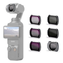 Tilta Pocket 3 Ultimate Filter Kit, 6er-Pack magnetische ND32/64/128, Black Mist 1/2, 1/4, Polarisationsfilter Kompatibel mit DJI Osmo Pocket 3, ND1.5/1.8/2.1, Black Diffusion, CPL-Filter TF-OP3-C
