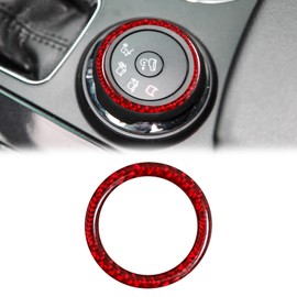 ramuel Engine Start Stop Knob Ring Cover for Ford Explorer 2013-2018 (Red)