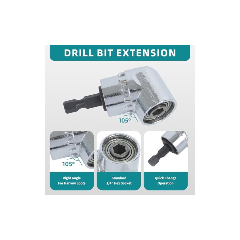 MaxWorks 51020 Driver Socket Chrome Vanadium Extension 4 pc 105°