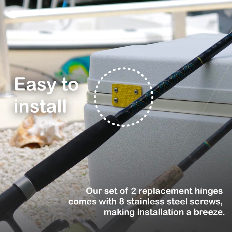 Unhinged Solutions Unbreakable Cooler Hinges - Set of 2 Repurposed