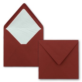 Neuser Colourful Square Envelopes, 16 x 16 cm, with White Silk Lining