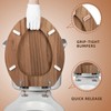 Elongated Toilet Seat Molded Wood Toilet Seat with Quietly Close