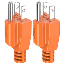 Mellbree Neutral Ground Bonding Plug, 2Packs for Floating Neutral Systems with Surge Protection, 16A for Portable Inverter Generator & RV Camping, Solve Open Ground Warning