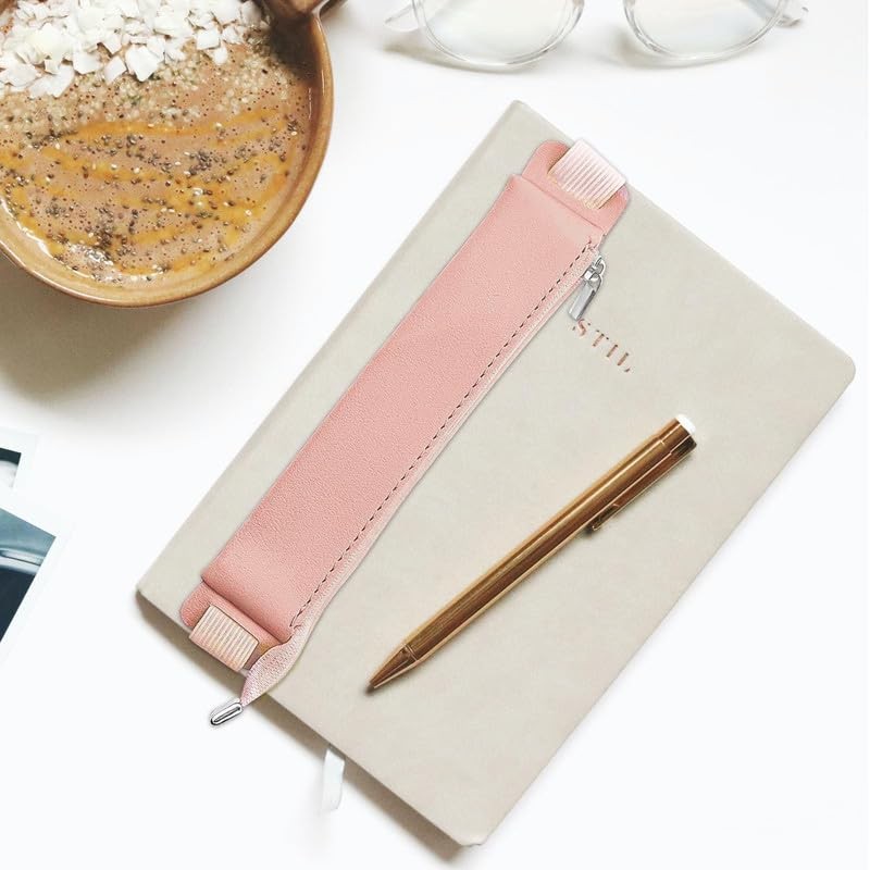 Kryzalite 2 Pack Elastic Leather Notebook Pencil Case Marker Pen