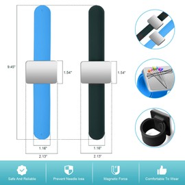 ICNOW Sewing Kit - 216 Pcs, 2 Magnetic Wrist Pincushions, 200 Straight Pins, 10 Clips, 2 Seam Rippers, 1 Scissor