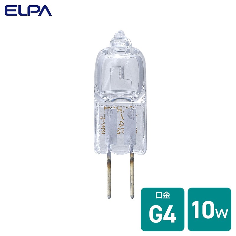 エルパ(ELPA) J12Ｖ10WAXS 電球 ハロゲン電球 照明 G4 12V 10W クリア G-1171H