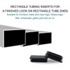 sourcingmap 10pcs 30 x 60mm Plastic Rectangle Ribbed Tube Insert