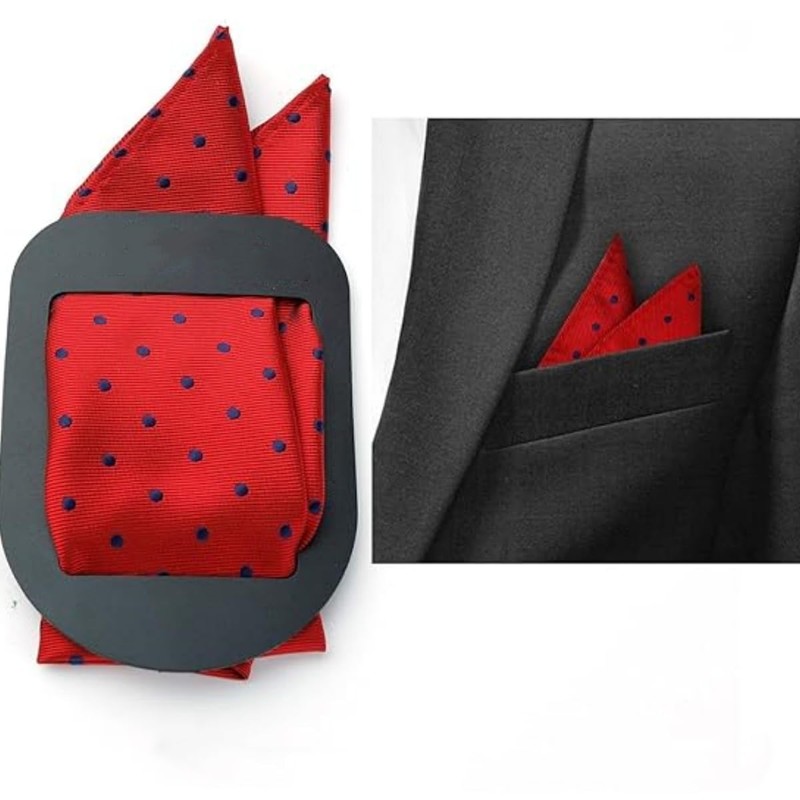 BOBOZHONG Pocket Square Holder,2 Pack Men Handkerchief Holder Assorted for