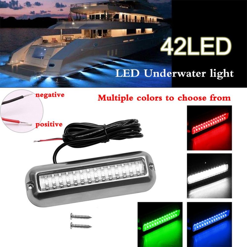 2pcs IP68 Waterproof Underwater Light Stainless Steel Ship Beam Light