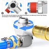 ERGAOBOY 4 PCS Silver 1/4" BSP Swivel Fitting Air Tool,