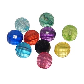 Pack of 400 Plastic Beads, Mixed Colours, Luxury Acrylic Beads, Plastic, 6 mm, Faceted Round Mix Beads Pack Beads for Threading