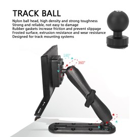 Track Ball Mount, 1.5 T Bolt Mount Track Ball with T Bolt Attachment, Rubber, Wide Compatibility for RAM & Double Socket Arm, Kayaks, Boats
