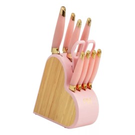Paris Hilton Set De Cuchillos 10 Piezas Rosa Con Dorado