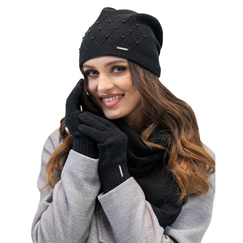 VIVISENCE Women's Winter Hat Headgear Warm Thick Patterned 7002, Made