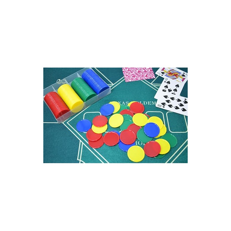 Smartdealspro Set of 160 Opaque 1 1/2 Inch Plastic Counting