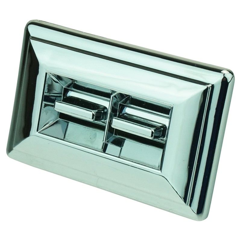 TRQ Chrome Power Window Switch Pair Set of 2 for