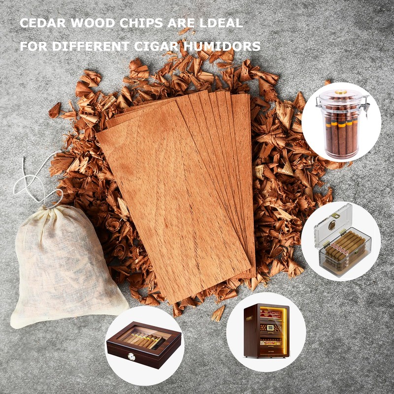 KC&KST Cedar Shavings for Cigar Humidors, Spanish Cedar Wood Chips,Cigar