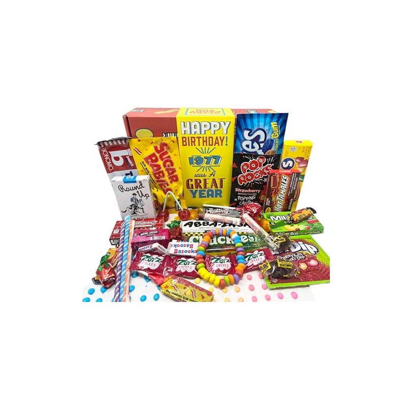 RETRO CANDY YUM ~ 1977 48th Birthday Gift Box Nostalgic