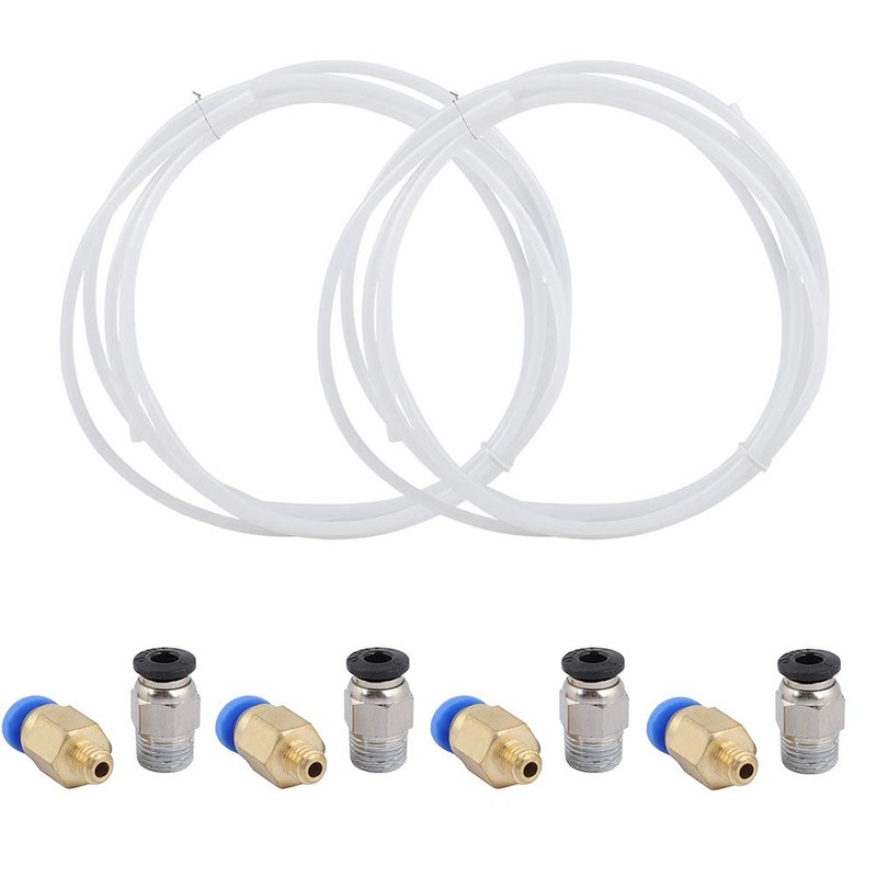 Wendry Tubo de Teflón PTFE (2 PCS), Adaptador Rápido PC4-M6
