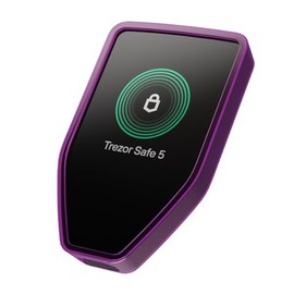 Trezor Silicone Bumper Case Safe 5 – Shock Absorbing Protective Cover (Clear Violet)