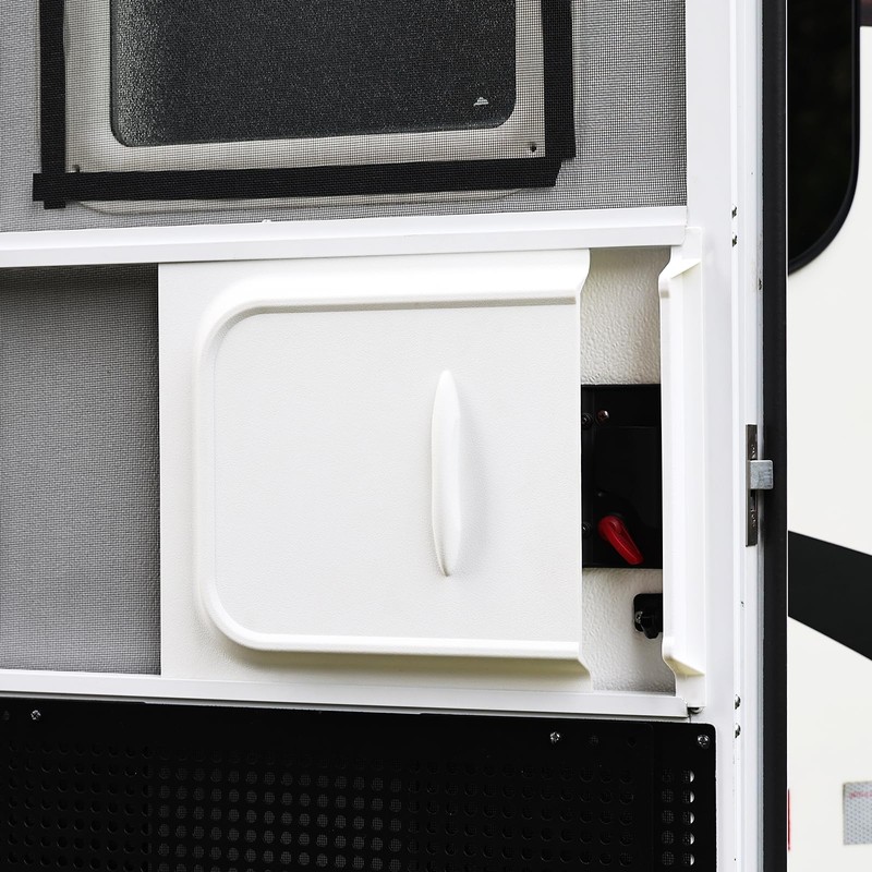 RVGUARD RV Screen Door Slide, 12” Panel with Slide Stop,