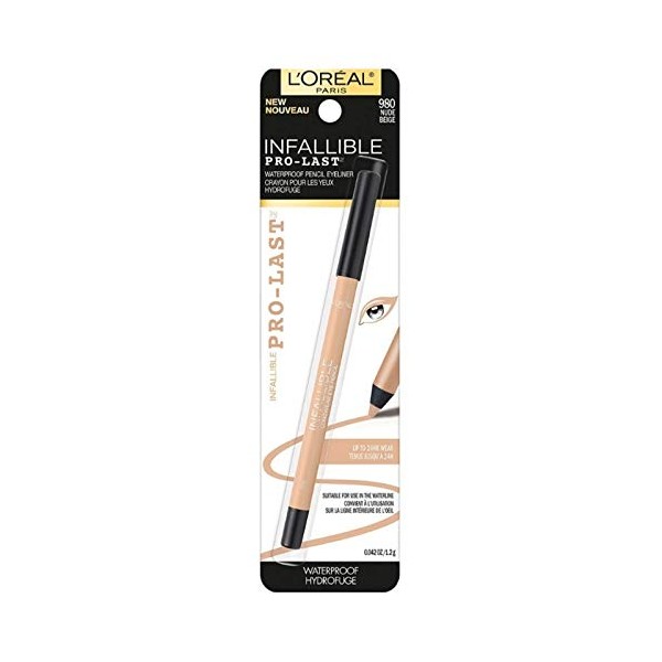 L'Oreal Infallible Pro-Last Waterproof Pencil Eyeliner, Nude 0.042 Ounce (1 Count)