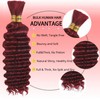 99J Burgundy Human Braiding Hair For Boho Braids 100g Deep