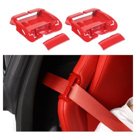 TOYCIDFG Seat Belt Guide Replacement for C8 Corvette Stingray Z06 2020-2025, Driver Passenger Side Headrest Pillow Seatbelt Loop Seat Belt Guide Holder Loop (Red)