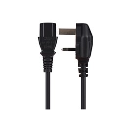 Maplin Power Lead IEC C13 Female Plug to UK 3 Pin Mains Plug 13 Amp Fuse, 1m Cable