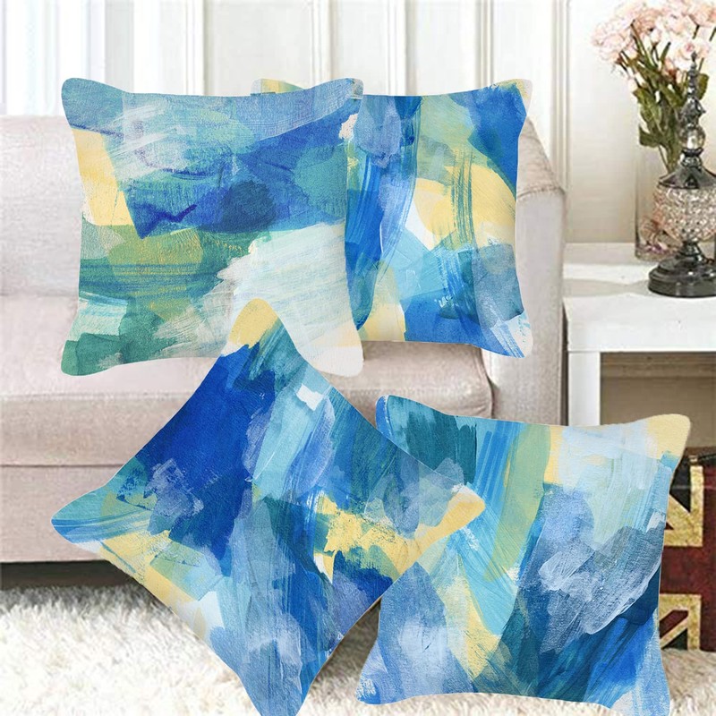 Home Decorative Throw Pillow Covers - Set of 4 Soft